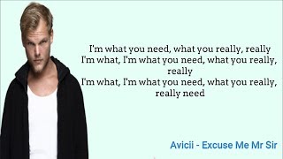 Avicii - Excuse Me Mr Sir (Lyrics) ft. Vargas &amp; Lagola (Full Album Playlist link in Description)