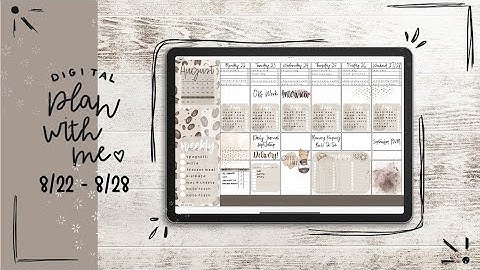 Digital Plan with Me - August 2022 | Coffee Theme ☕️ | Weekly PWM using GoodNotes & an iPad
