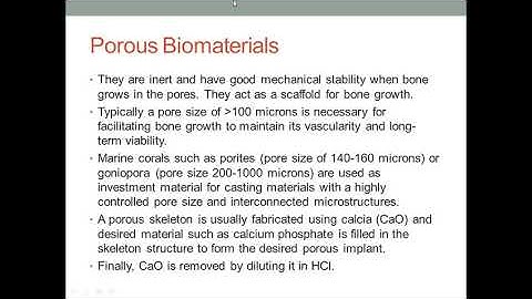 Porous Bioceramics
