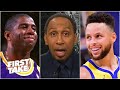 Stephen A. and Kendrick Perkins debate Steph Curry vs. Magic Johnson | First Take