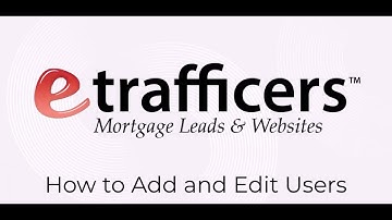 How to Add and Edit Users