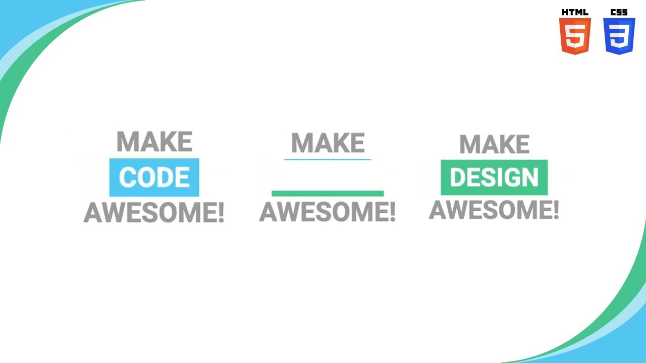 Multiple Text Rotating Animation using HTML and CSS in 4minutes - YouTube