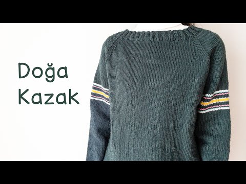 Doğa Kazak | Alttan Başlanan Kolay Dikişsiz Yetişkin Kazak Yapımı | Simple Bottom Up Raglan Sweater