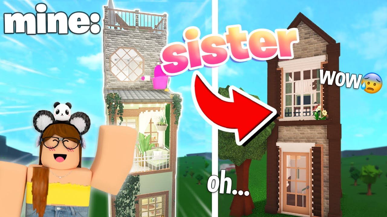 2x2 Bloxburg Build Battle with My IRL Sister