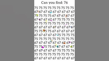 Can you find 76 within5 sec ? If you find comment,otherwise share. #find #comment #share #100k #iq