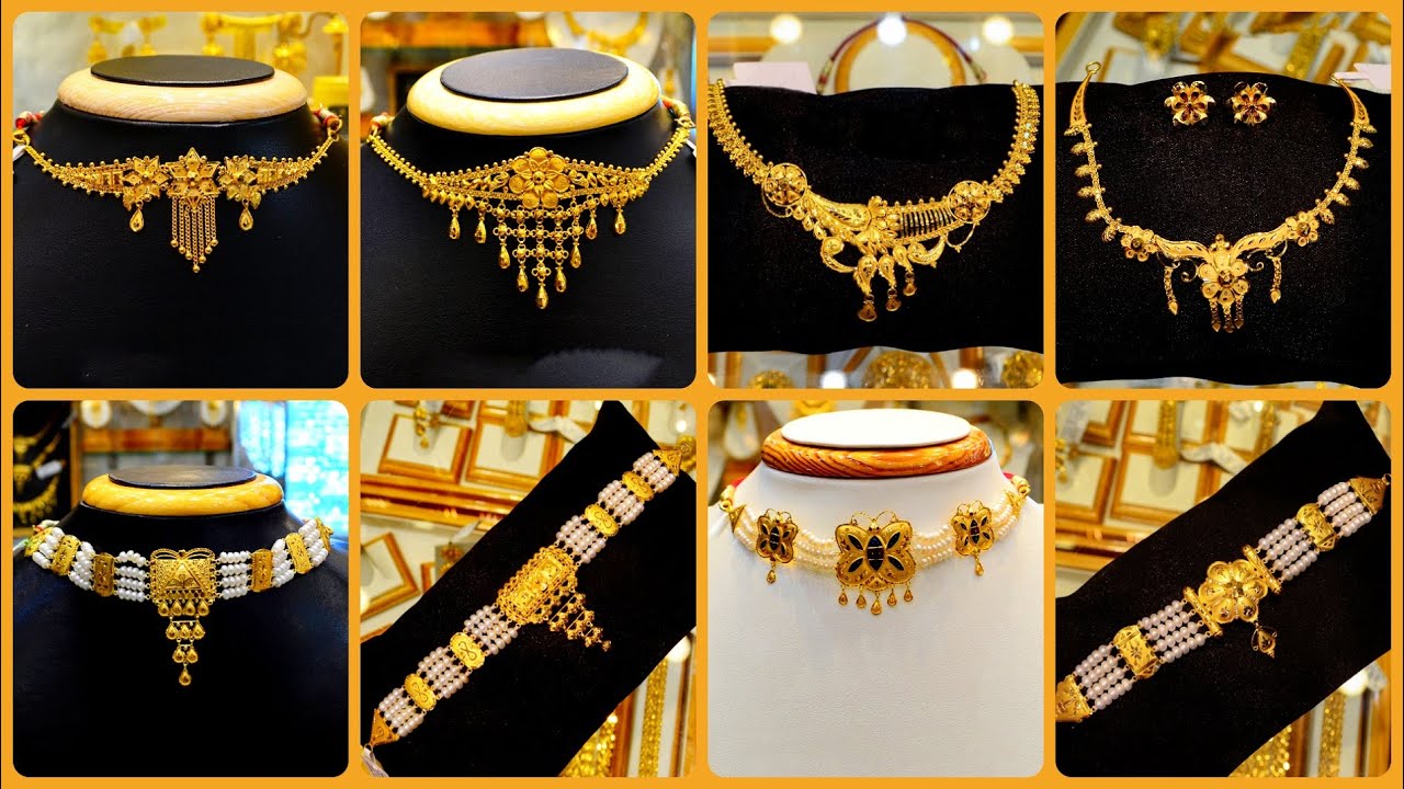 Latest Gold Necklace/ Mukta Chokar 