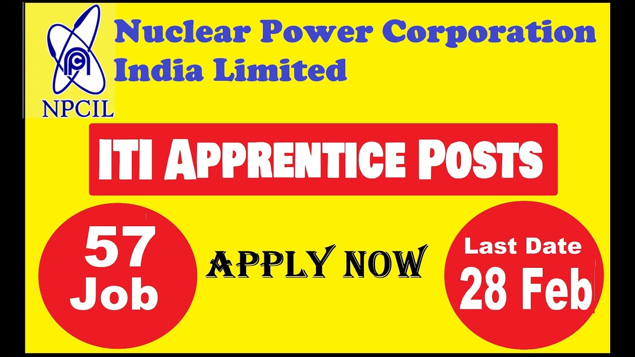 NPCIL Recruitment 2019 – 57 ITI Apprentice Posts