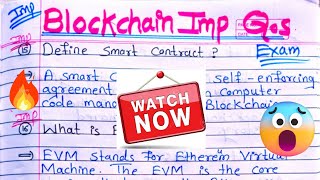 tybsc blockchain sem 5th Imp short questions & answers/sppu exam 2023 blockchain important questions