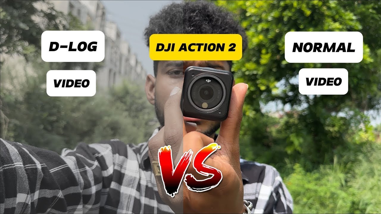 dji action 2 D-LOG vs Normal color video test  Hindi