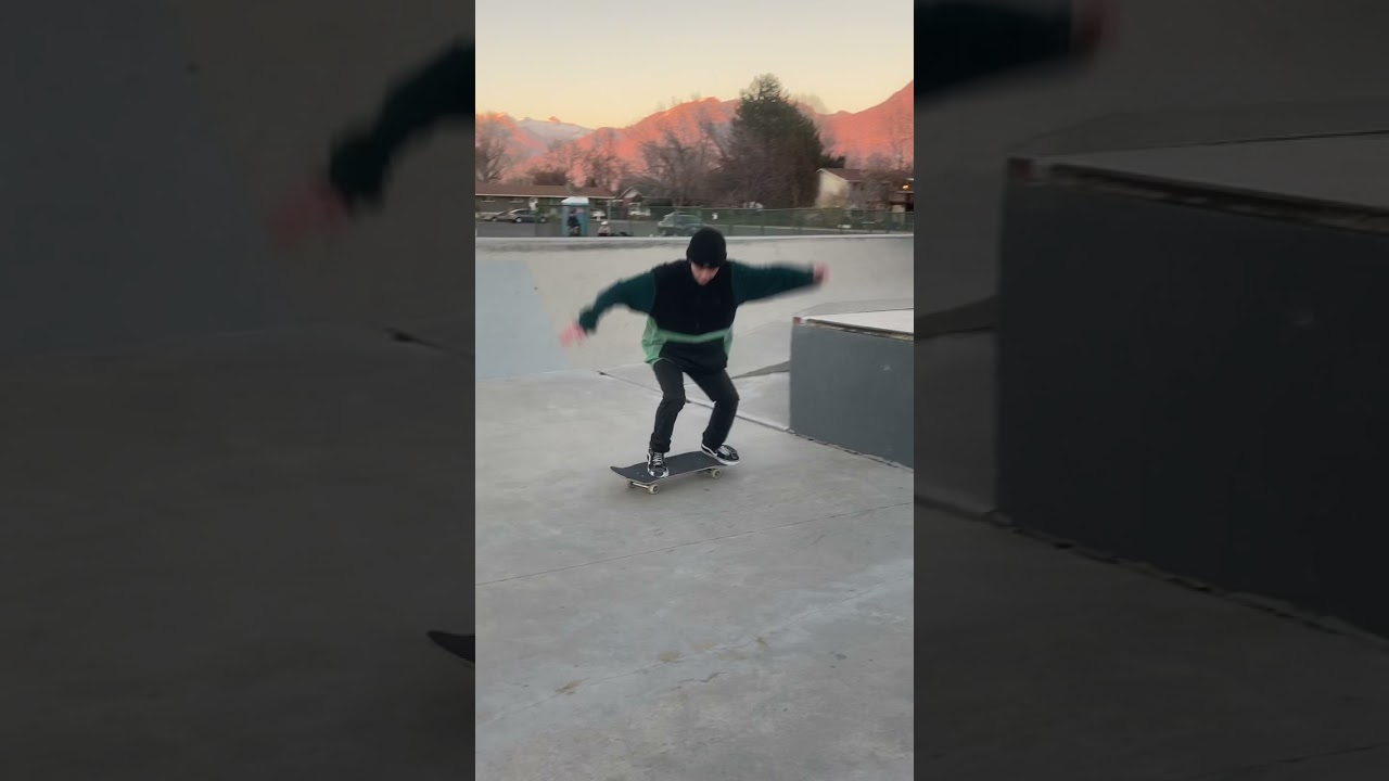 Skating at Greenwood skatepark, Utah