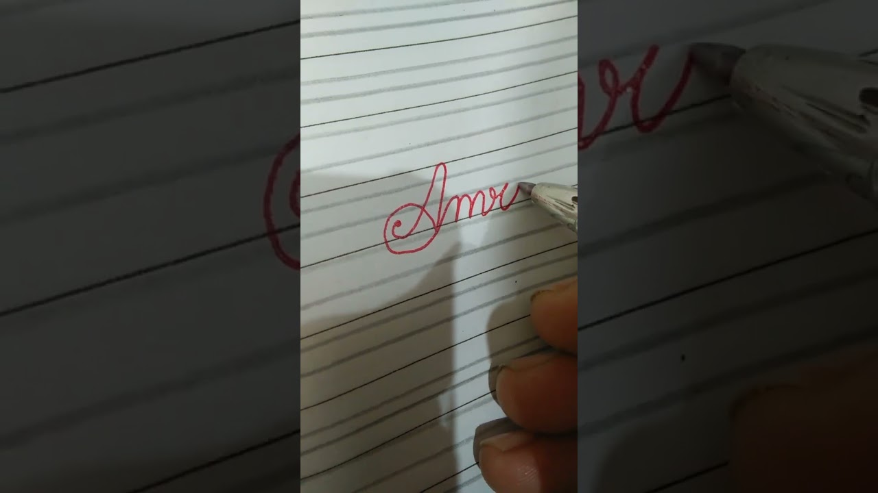 Cursive name writing♥♥♥Amrit♥♥♥