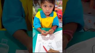 Menulis dan mewarnai huruf Hijaiyah #bimbel #bimba  #usiadini