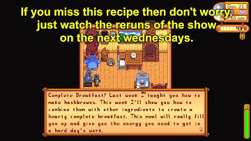 How to learn Complete Breakfast recipe - Stardew Valley 1.4