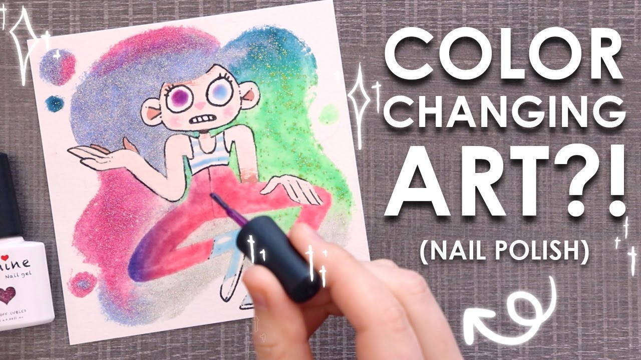 Art That Changes Color?! - PAINTING with NAIL POLISH - YouTube