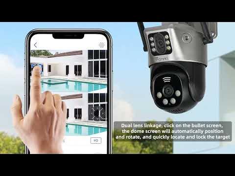 Ctronics 1080P Caméra Surveillance Solaire WiFi Extérieure avec Panneau  Solaire Détection PIR