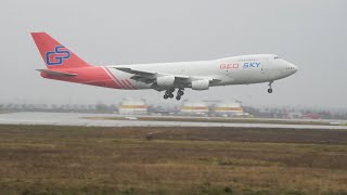 RARE Special Geo-Sky Boeing 747-236BSF 4L-GEN Leipzig-Halle Airport 05.11.2021 turn up the volume