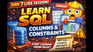 Famous LIVE SQL Day 07 — SQL Columns & Constraints in PostgreSQL  (From Zero to Real SQL) Wealth