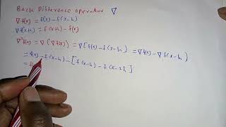 How to study backward difference operator. Wealth