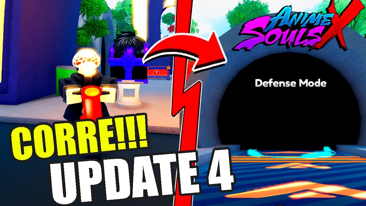 CORRE!!! UPDATE 4 + DEFENSE MODE + 3 NOVOS CODIGOS NO ANIME SOULS X ...