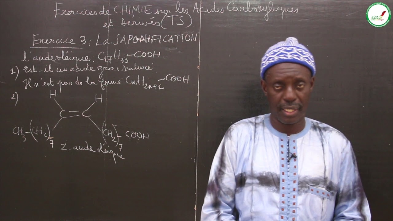 Exercices - Terminale S - PC : Les acides carboxyliques et dérivés / Suite 3 / M. Diop