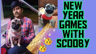 Scooby enjoyed New Year games🤣🤣#scoobypug #pug #puglover #dogs by Scooby Veedu 448 views 2 years ago 4 minutes, 57 seconds