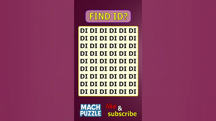 Find ID where? | Brain Teaser IQ Test #shorts #different #puzzles #opticalillusion #quiz