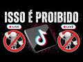 12 COISAS PROIBIDAS Nas Lives Do TikTok Cuidado Para Não Ser BANIDO 12 COISAS PROIBIDAS Nas Lives Do TikTok Cuidado Para Não Ser BANIDO