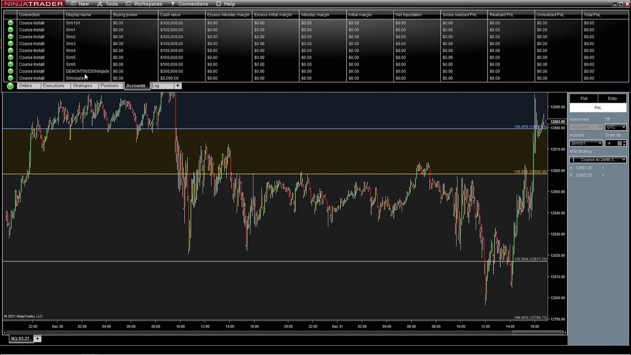 NinjaTrader 8 Sim Account Creation YouTube