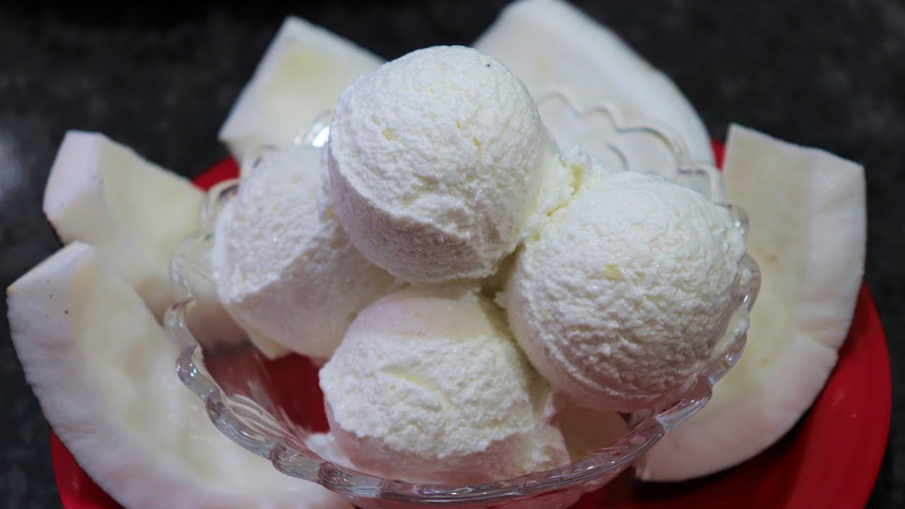 Tender Coconut Ice Cream Home Made IceCream Recipe With just 3