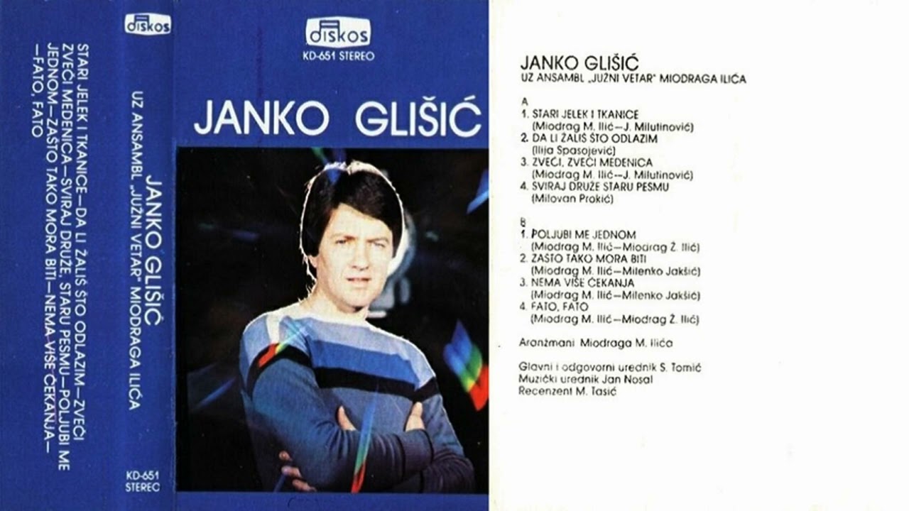 Janko Glišić uz ansambl Južni Vetar-Da li žališ što odlazim-(Audio 1982)-Full ALBUM
