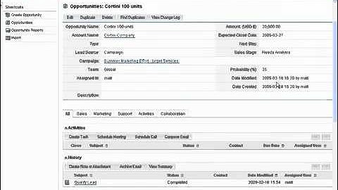 SugarCRM - Sales force automation