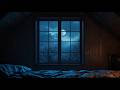 [ASMR] Full Moon Rain on Cozy Bedroom Window 🌕 Sleep Instantly with Heavy Rain Sounds | 8 Hours