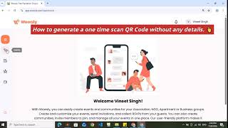 How to generate a one time scan QR Code without any details  👆