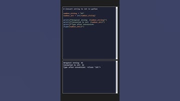 Convert String to Int in Python(type casting) #python #coding #pythonprogramming #programming