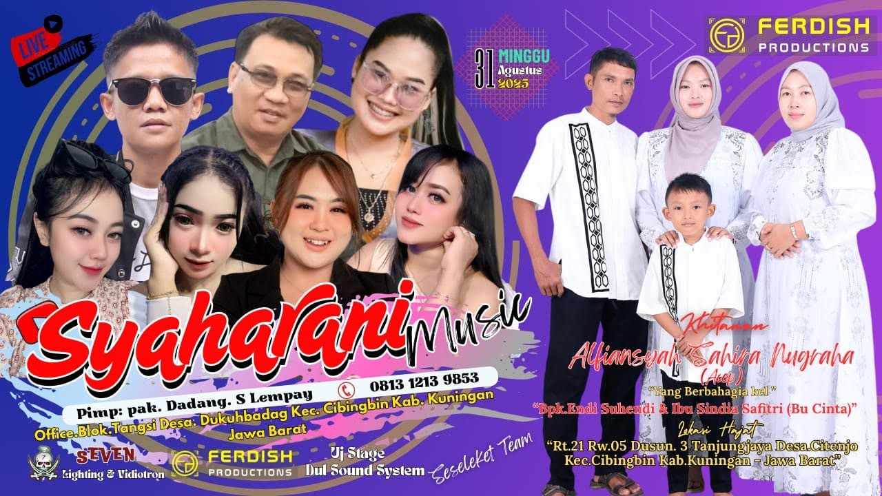 🔴LIVE SYAHARANI MUSIC | CITENJO - CIBINGBIN, 31 AGUSTUS 2025