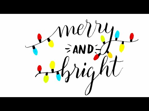 5 prettiest ways to write Merry Christmas using brush calligraphy! Tutorial