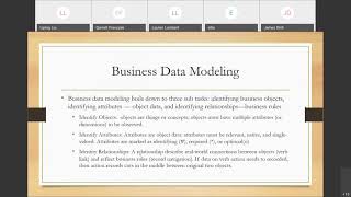 Lesson 3 -- Business Data Modeling