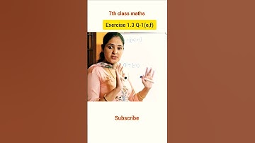 Class 7 Maths | Integers Exercise 1.3 Q1 (e,f) | NCERT Solutions | Easy Explanation #maths #7class