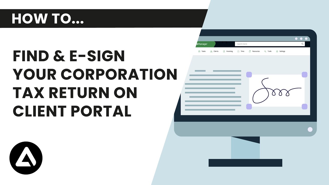 Find &  E-Sign your Corporation Tax Return on Bright Manager (Client Portal)