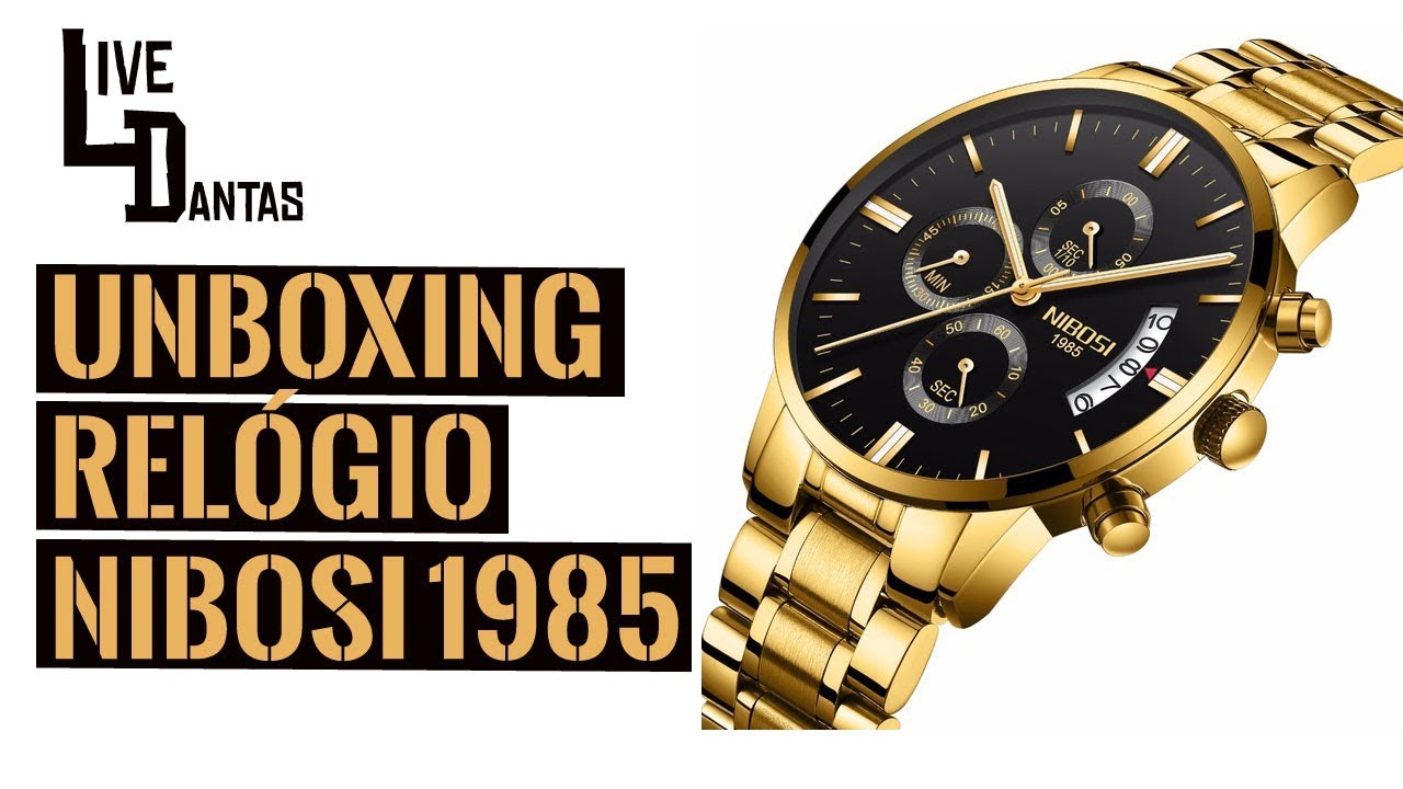 Unboxing Relógio Nibosi 1985 - YouTube