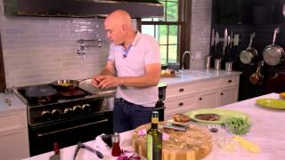 Grilled Flank Steak & Corn Bacon Salad from Chef Michael Symon and BlueStar