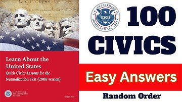 2024 USCIS Official Civics Test Questions & Answers, U.S. Citizenship (One Easy Answer) Random Order