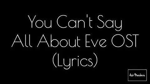 You can