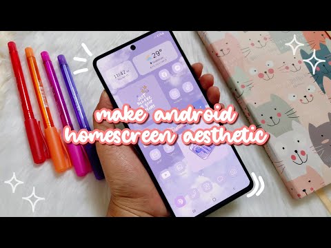 make your android homescreen aesthetic 🔮 pastel purple theme 💜