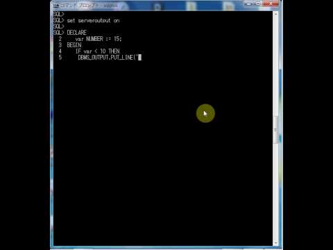 PLSQL IF-THEN-ELSIF文を実行してみる