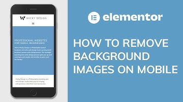 How to Remove Background Images on Mobile (Elementor Tutorial)