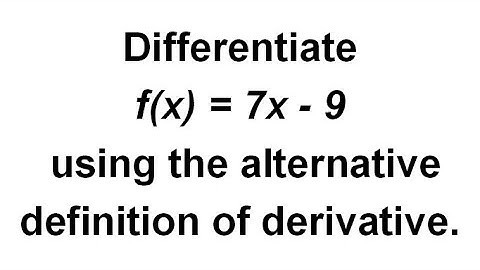 Alternative Definition of Derivative | Ser. Lupheht TV
