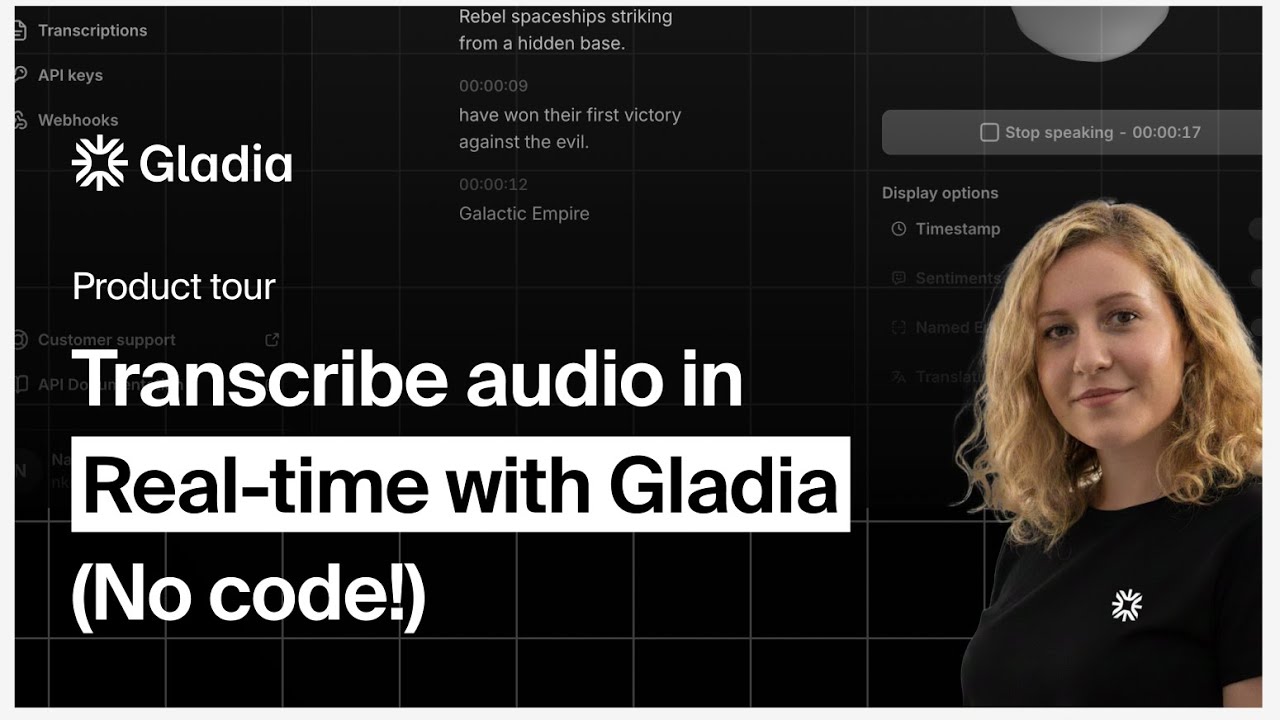 Transcribe Audio in Real-Time (No Code!) with Gladia | Playground Walkthrough