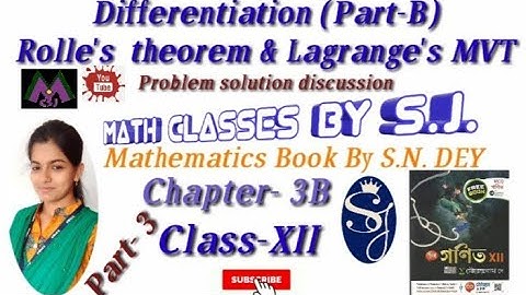 Differentiation (part-B): Rolle