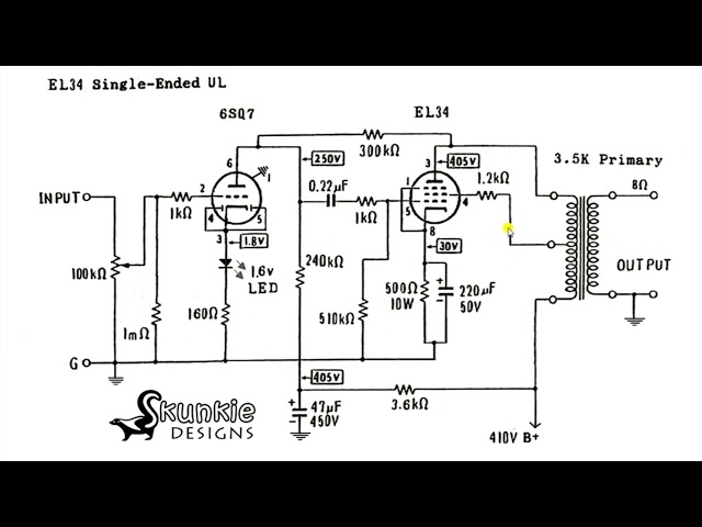 Learn to Read an Electronics Schematic: Tube Version #2 class=